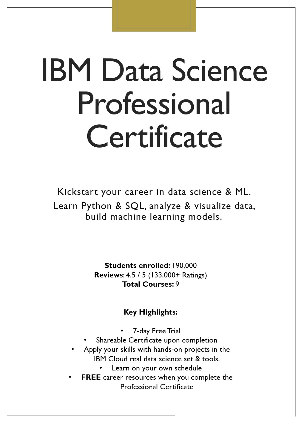 Best Professional Certificate in Data Science with Python thispointer com