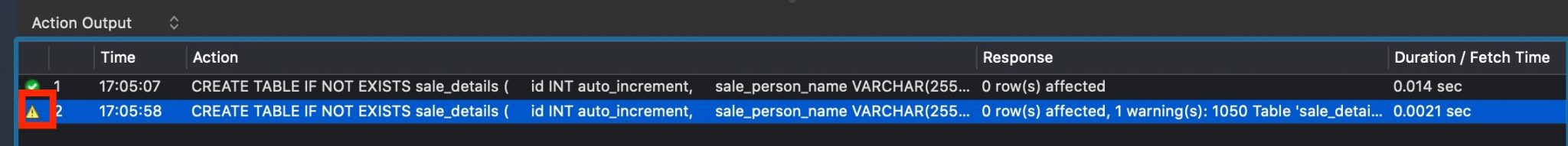 MySQL create table if not exists - thispointer.com