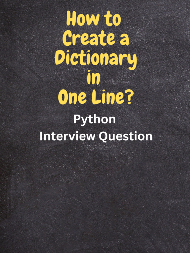 How to Create a Python Dictionary in One Line?