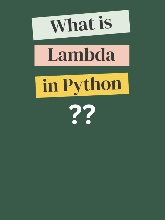 What is a Lambda in Python?