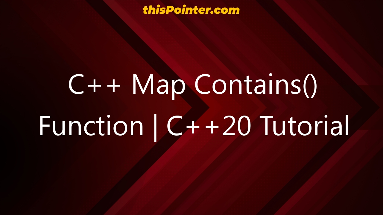 C Map Contains Function C20 Tutorial 23395 
