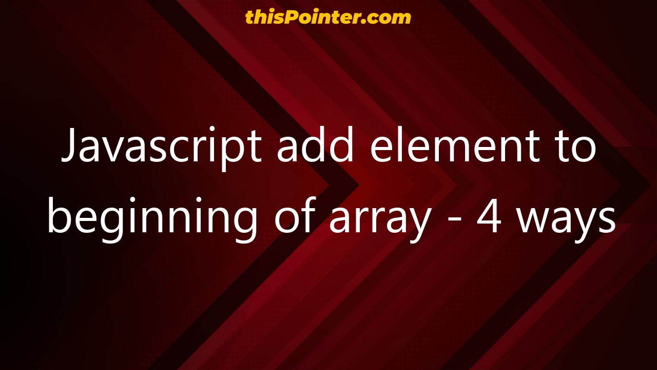 javascript add element to beginning of array